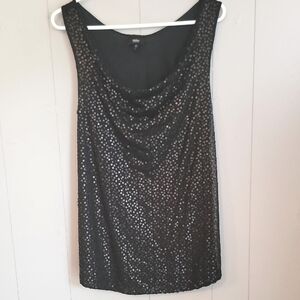 🌴 Mossimo Vintage Black Sequin Tank Top, Size M